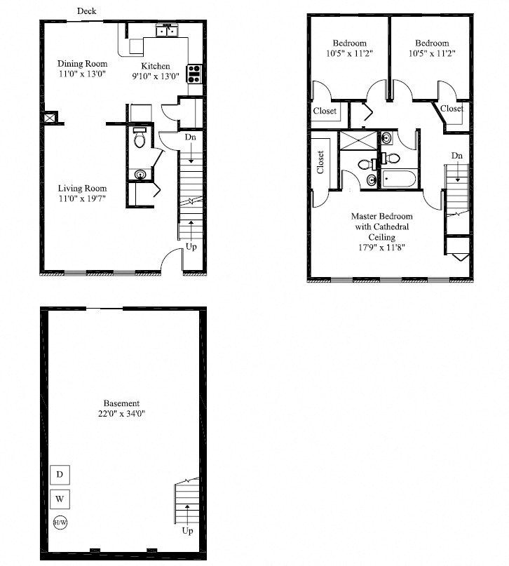 Three Bedroom Townhome Rental